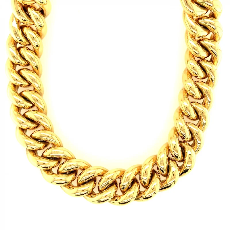 Women's necklaces faint-glow-Cuban Link Necklace 169-JSA