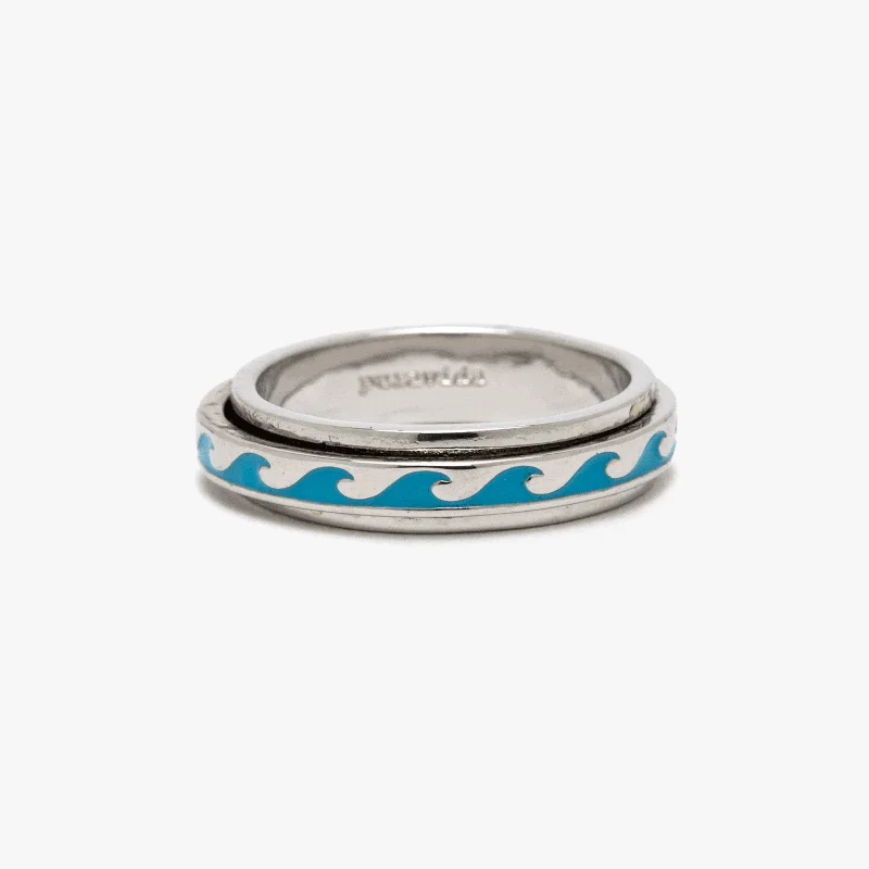 Women's rings soft-twinkle-Enamel Wave Fidget Ring