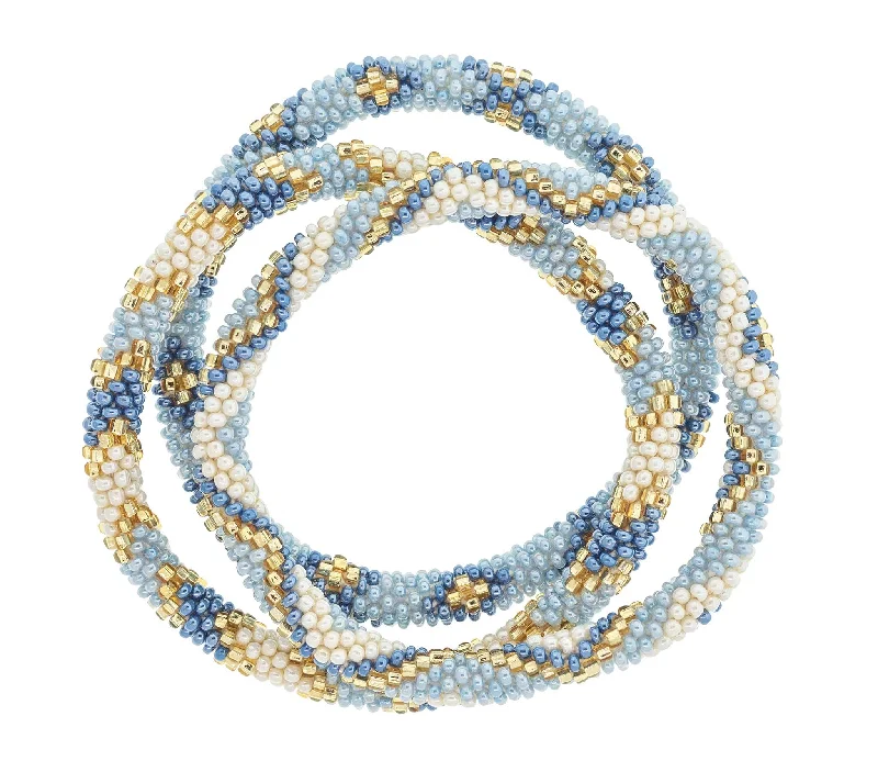 Women's bracelets luminous-moonstone-8 inch Roll-On® Bracelets <br> Santorini