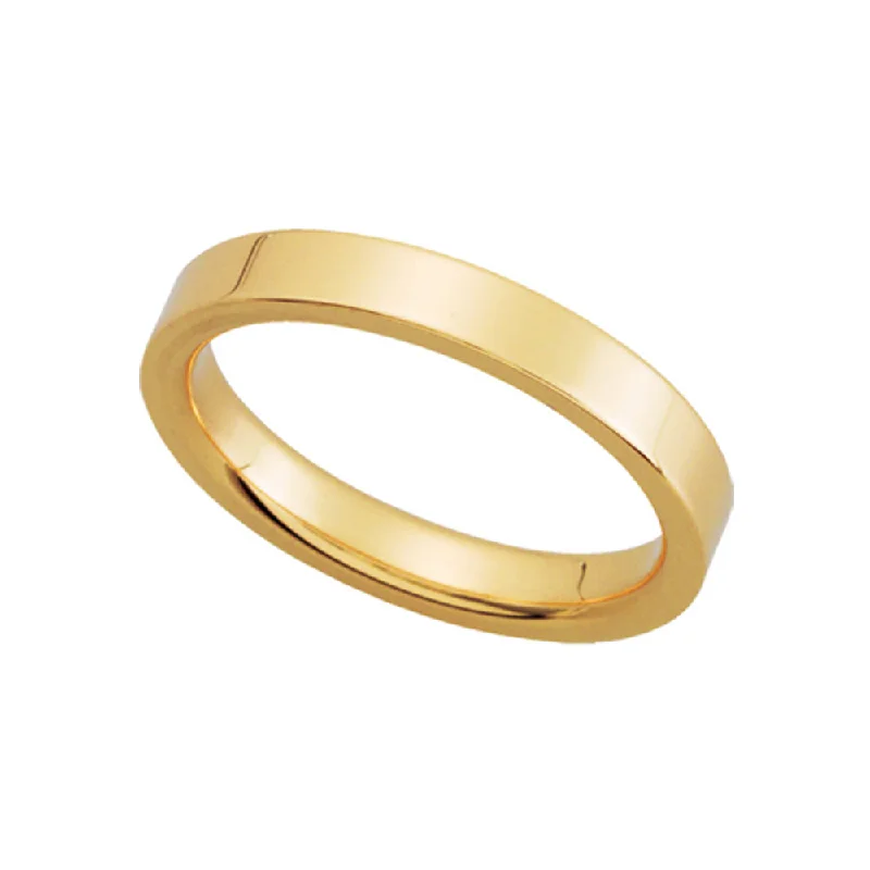 Women's rings Victorian-glow-3mm Flat Comfort Fit Wedding Band in 10k Yellow Gold