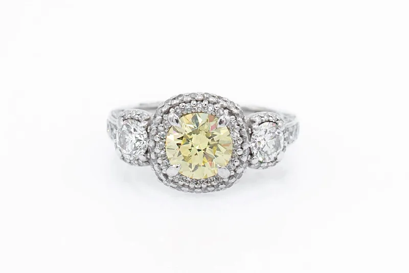 Women's engagement rings eternal-glam-Tacori 18k Fancy Yellow Diamond Engagement Ring