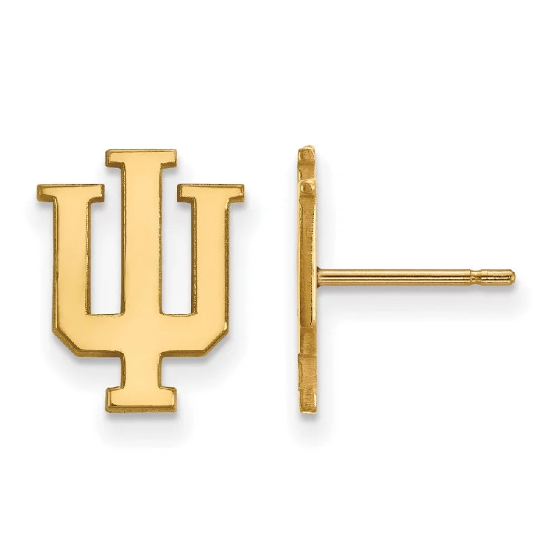 Women's earrings retro-luxe-14k Yellow Gold Indiana University Small Post Earrings