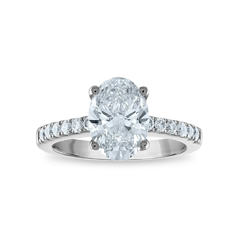 Women's engagement rings sparkling-emerald-Signature EcoLove Diamond Dreams 2-1/2 CTW Lab Grown Diamond Engagement Ring in 14KT White Gold