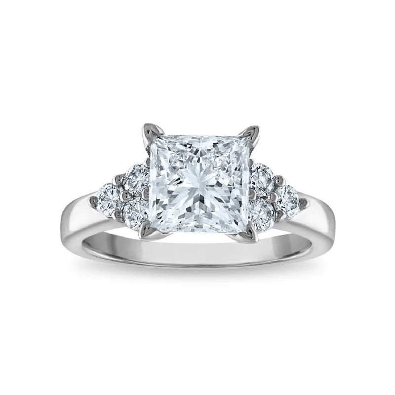 Women's engagement rings radiant-carve-Signature EcoLove Diamond Dreams 2-5/8 CTW Lab Grown Diamond Engagement Ring in 14KT White Gold