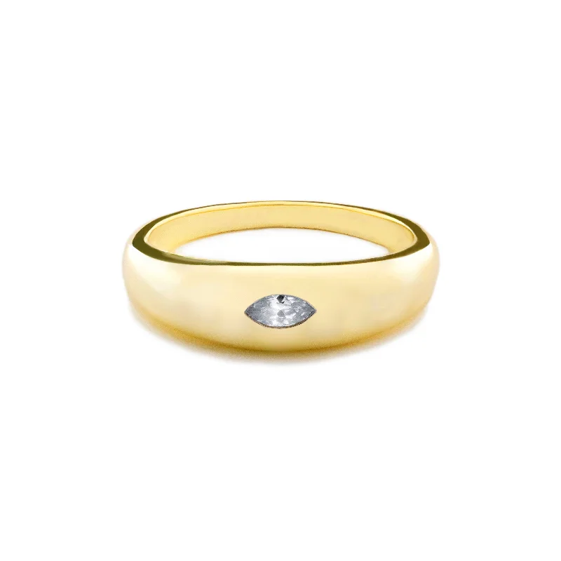 Women's rings glowing-accent-Spotlight Ring