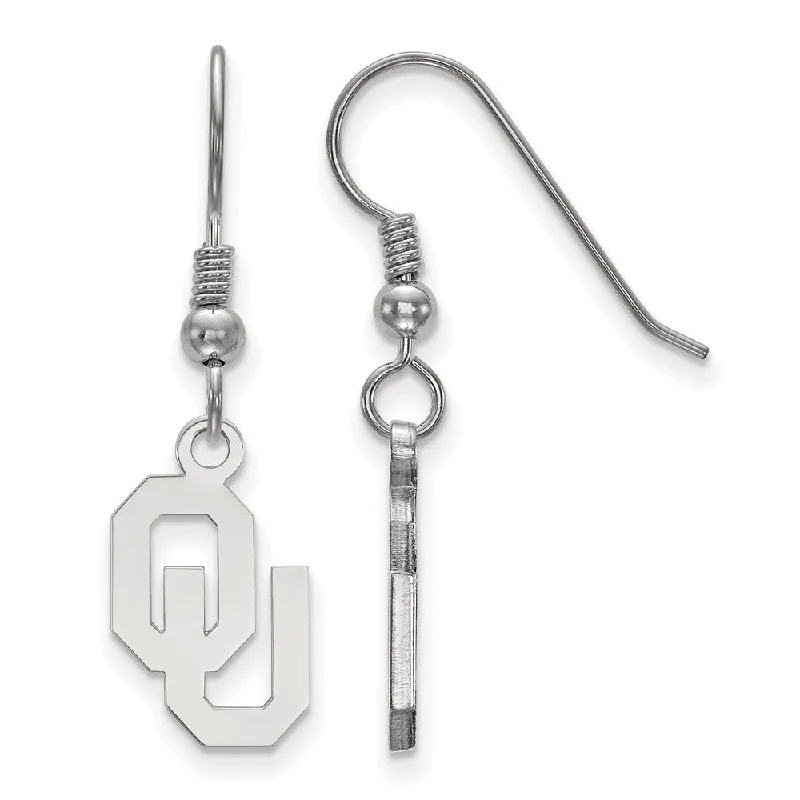 Women's earrings playful-luxe-Sterling Silver University of Oklahoma Small Dangle Earrings