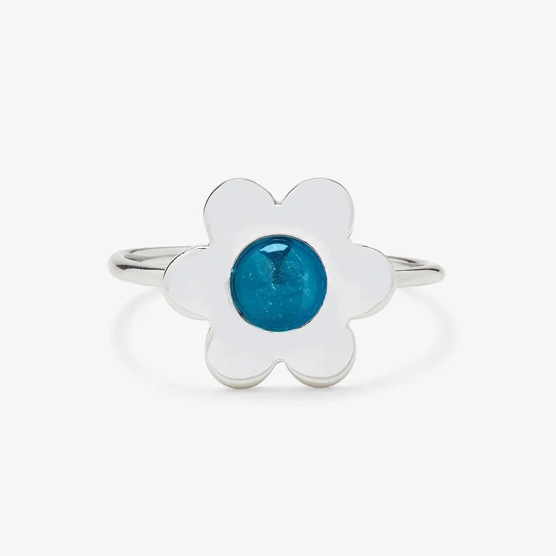 Women's rings evening-stone-Mood Flower Ring