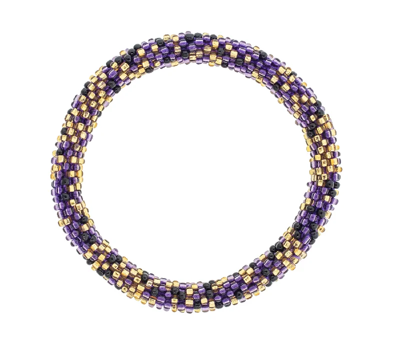 Women's bracelets soft-tone-Game Day Roll-On® Bracelet <br> Purple & Black Speckled