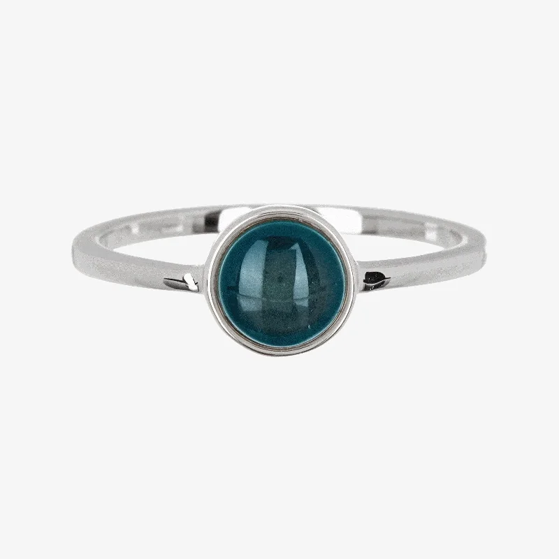 Women's rings luminous-stone-Silver Mood Ring