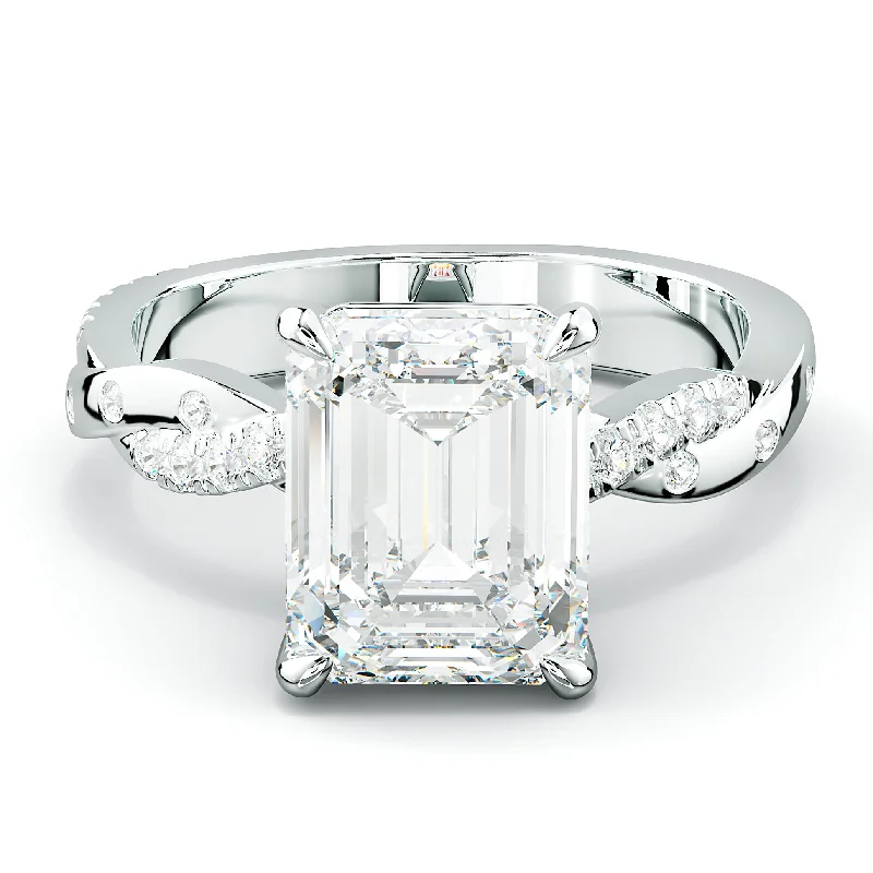 Women's engagement rings timeless-oval-Mia Emerald Cut Diamond Engagement Ring